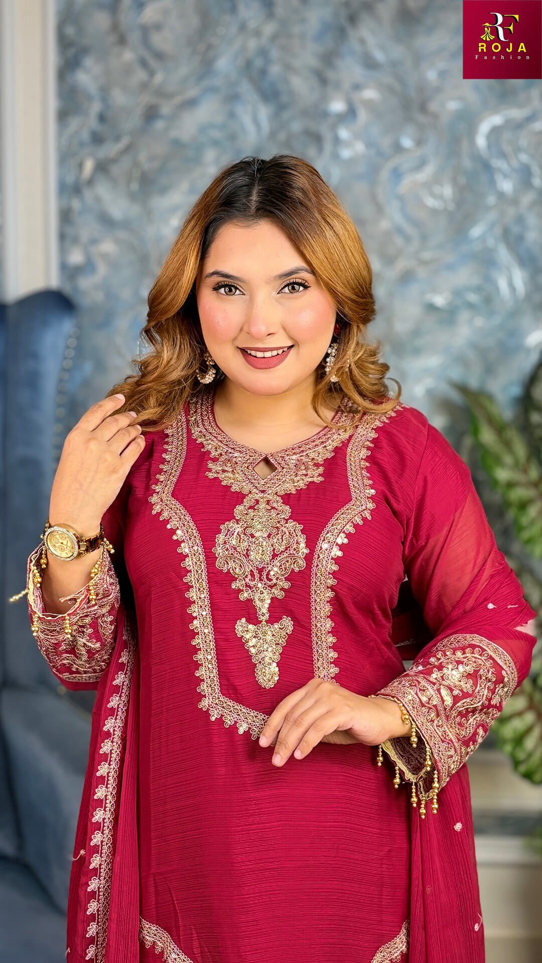 Red Color প্রিমিয়াম কোয়ালিটির পাকিস্তানি ইন্সপায়ার্ড ড্রেস